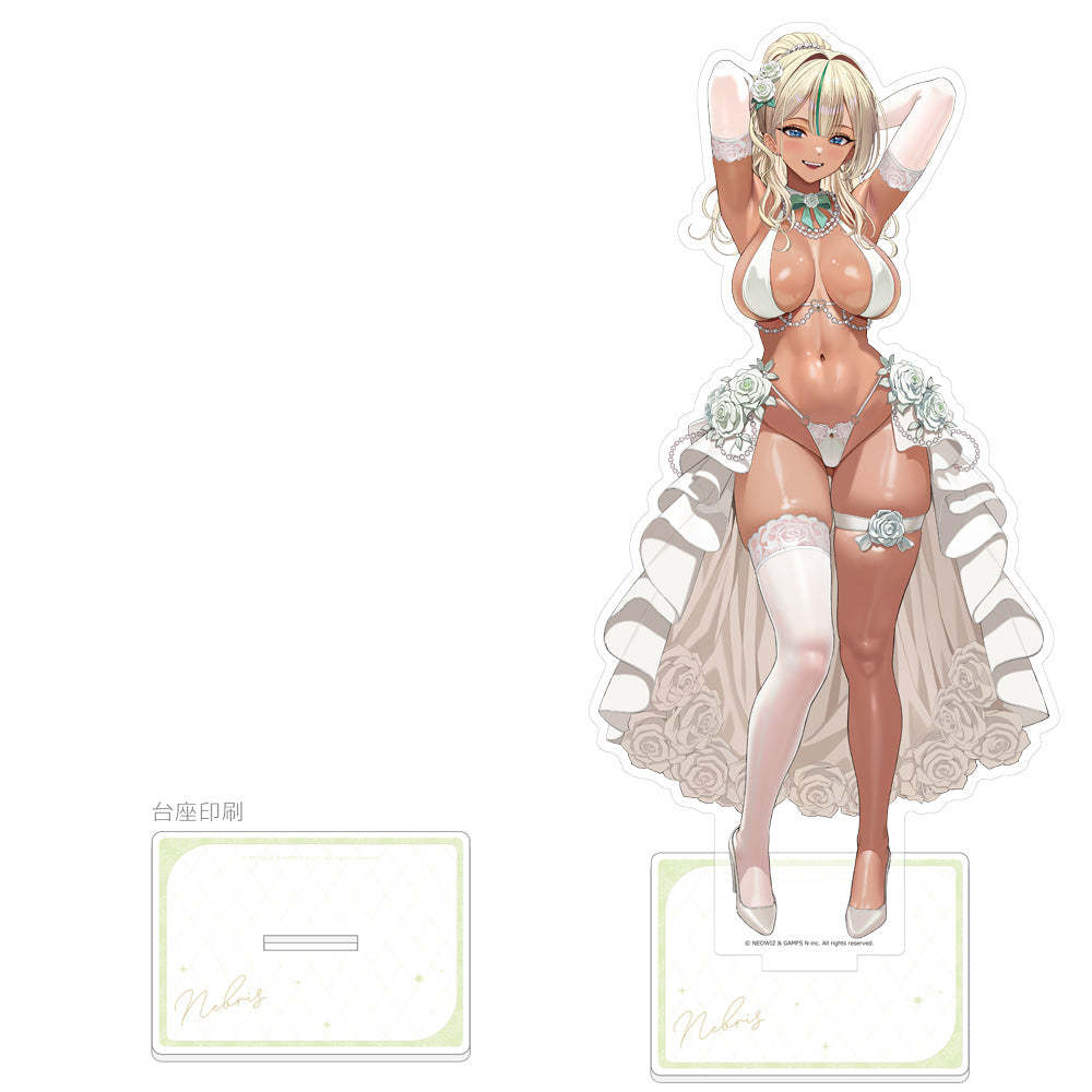 ブラウンダスト2 描き下ろし特大アクリルスタンド ネブリス/ウエディング水着 新品 未開封品 正規品 【カーテン魂】