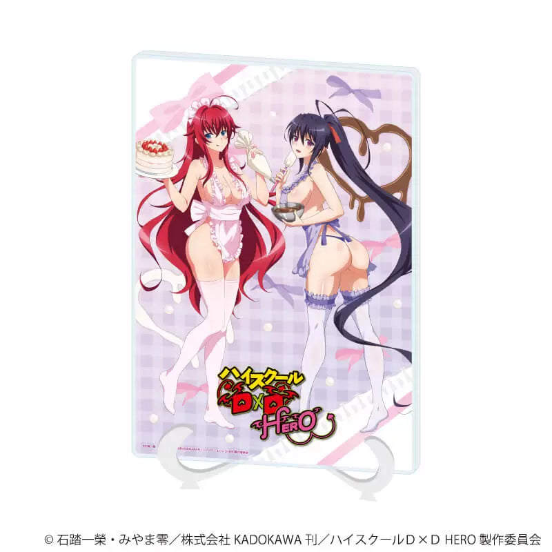 「ハイスクールD×D HERO」01/リアス・グレモリー＆姫島朱乃 エプロンありVer.(描き下ろしイラスト) アクリルアートボード(A5サイズ) 新品 未開封品 正規品 【A3】